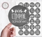 Preview: 24 Stück zuckersüße Zahlen Adventskalenderaufkleber Sticker Schiefer/GRAU Weihnachten  /4cm rund mit-oder ohne 24 Beutelchen aus Kraftpapier - von Lüttentüddel
